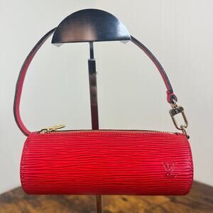 Louis Vuitton Red Epi Leather Mini Papillon Pouch Bag